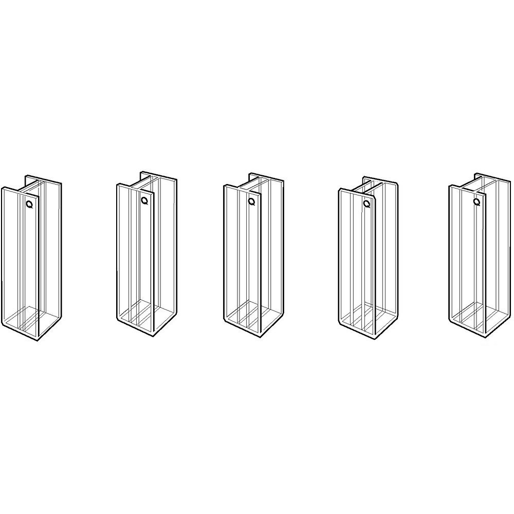 Cuves longueur de trajet double, pour fluorimètre dessus ouvert