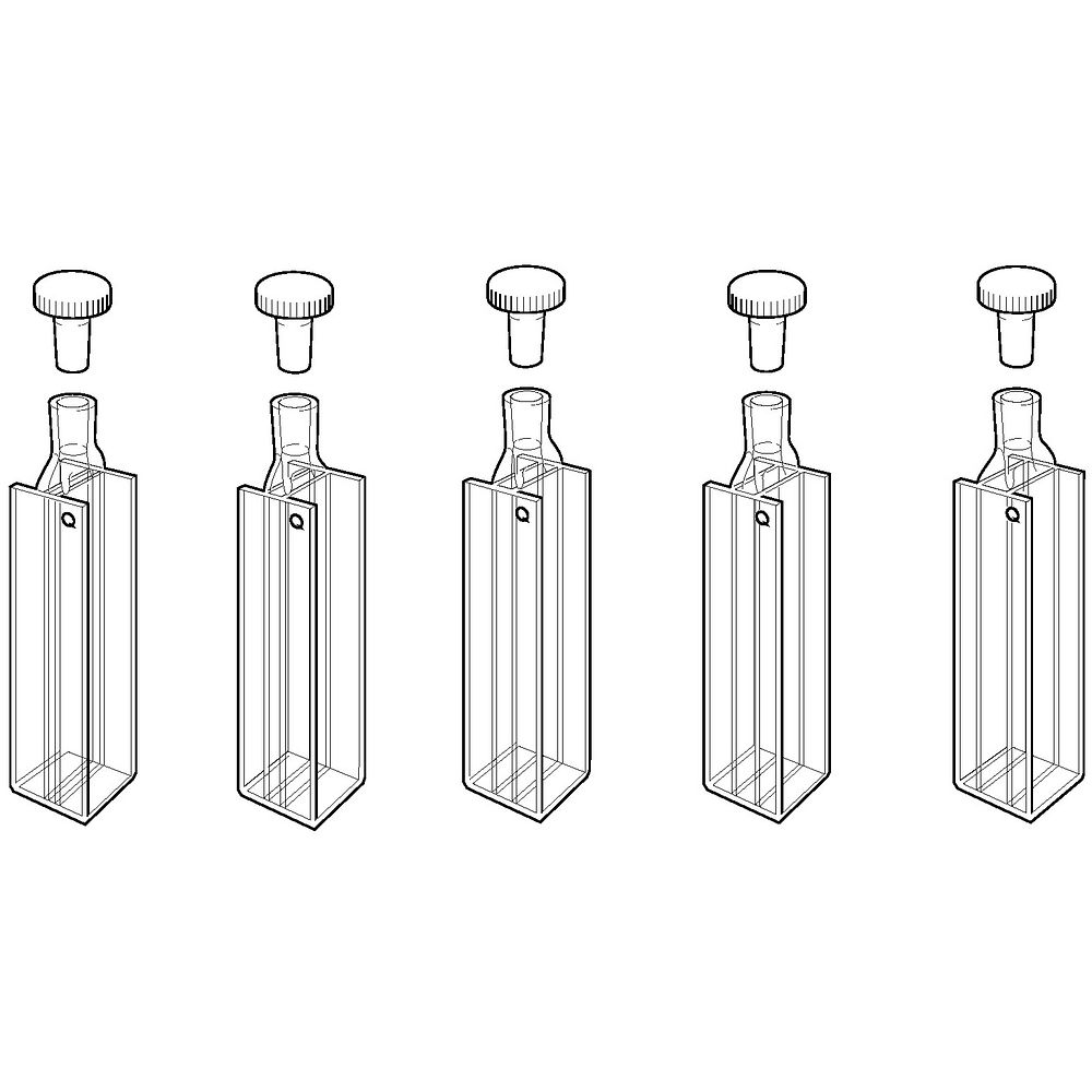 Cuves longueur de trajet double, pour fluorimètre avec bouchon