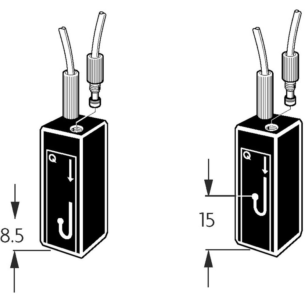 Cuves pour application laser avec compartiment diagonal