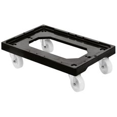 Socle rouleur 4 roues pivotantes et chape inox