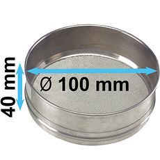Tamis d'analyse en acier inox Ø 100 mm, haut. 45 mm
