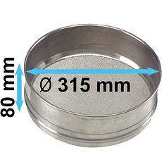 Tamis d'analyse en acier inox Ø 315 mm, haut. 77 mm