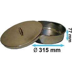 Couvercle et fonds pour tamis Ø 315 mm, haut. 77 mm