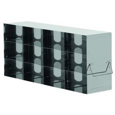 Rack inox horizontal 5 x 3 pour 15 cryoboîtes h50 mm