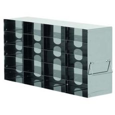 Rack inox horizontal 5 x 4 pour 20 cryoboîtes h75 mm