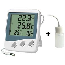 Thermomètre intérieur/extérieur en flacon avec alarme répétitive