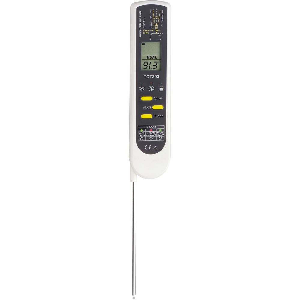 Thermomètre à infrarouge et sonde rétractable