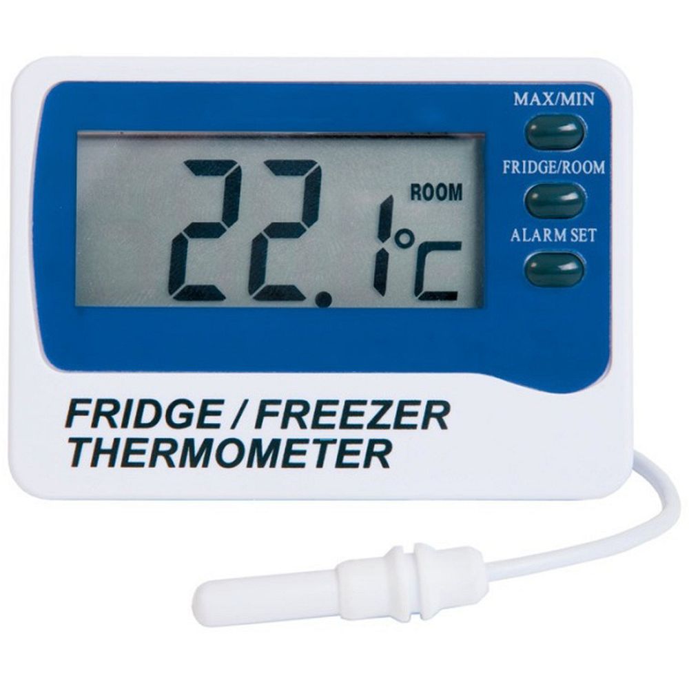 Thermomètre de réfrigérateur sondes interne et externe alarme sonore