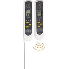 Thermomètre à infrarouge et sonde rétractable