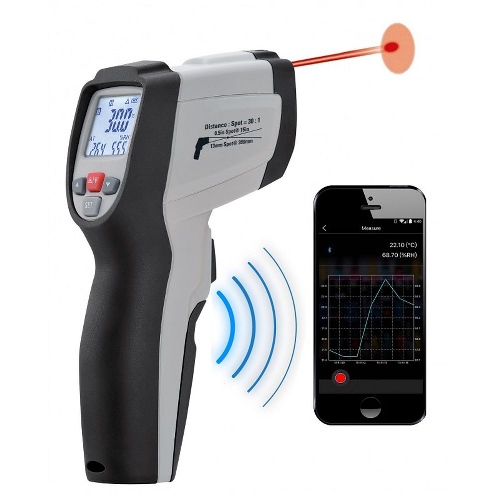 Thermo-hygromètre, point de rosée IR, connexion Bluetooth