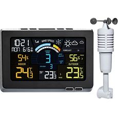 Station météo avec écran digital couleur Thermo-hygro-anémomètre