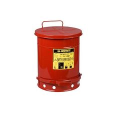 Poubelle antifeu à pédale métal rouge 80 litres