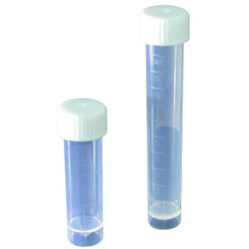 Tubes avec jupe à capuchons vissants en polypropylène