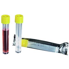 Tubes avec jupe à capuchons vissants en polypropylène