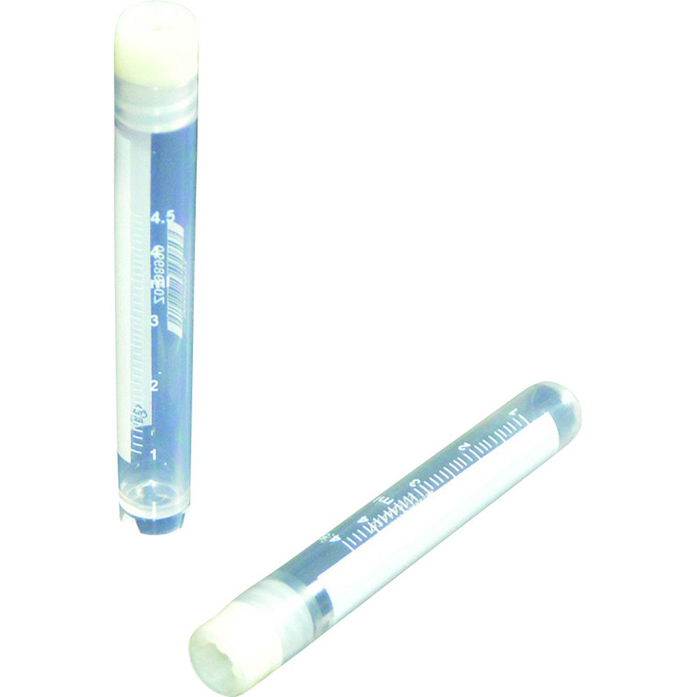Cryotubes stériles à filetage interne avec code barre et zone de marquage