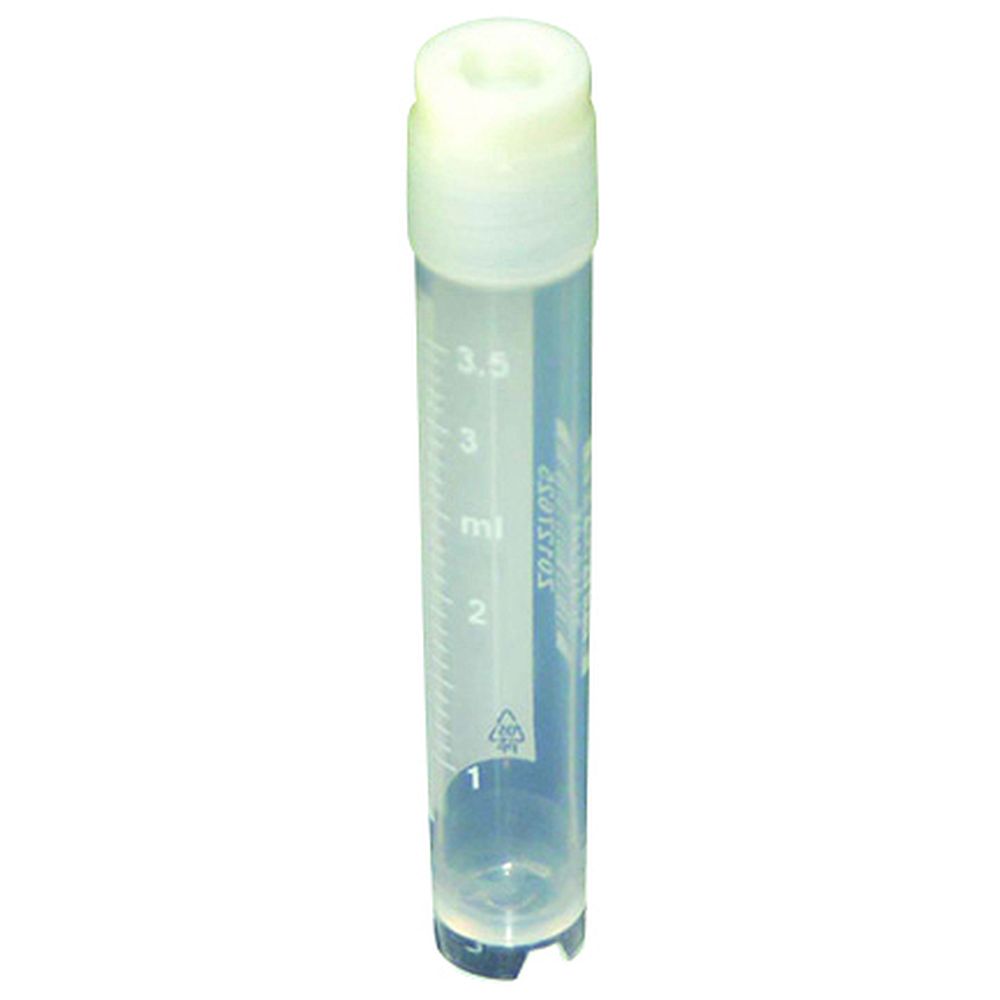 Cryotubes stériles à filetage externe avec code barre et zone de marquage
