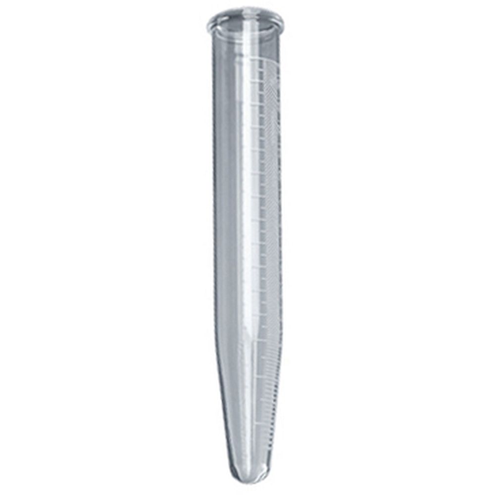 Tubes à centrifuger coniques gradués avec rebord 
en verre sodocalcique