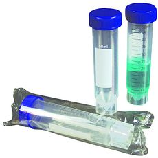 Tubes coniques avec jupe 50 ml en polypropylène, graduations sérigraphiées