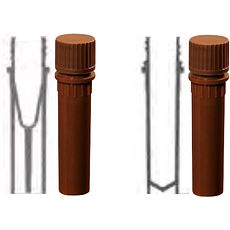 Cryotubes à vis stériles opaques à jupe