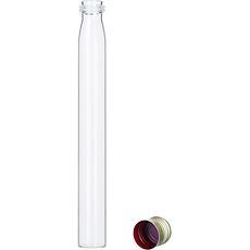 Tubes de culture fond plat en verre borosilicaté capuchon à vis en aluminium