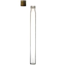 Tubes de culture fond plat en verre sodocalcique fermeture à vis, capuchon alu