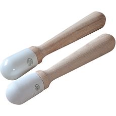 Pilons en porcelaine manche en bois