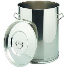 Conteneurs inox avec couvercle et poignées