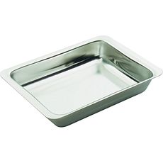 Cuvettes inox rectangulaires avec rebord