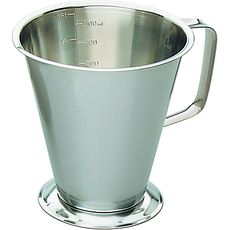 Vases inox à pied avec anse graduations moulées