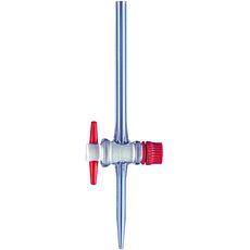 Robinet de burette droit clé en PTFE