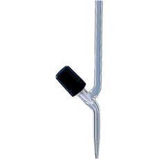 Robinet de burette droit à pointeau clé en PTFE