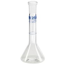 Fioles jaugées classe A forme trapèze HIRSCHMANN® en verre Duran®, bouchon verre