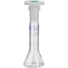 Fioles jaugées classe A forme trapèze HIRSCHMANN® en verre Duran®, bouchon PE