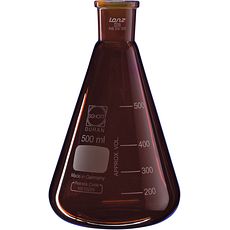Erlenmeyers à col rodé en verre borosilicaté ambré DURAN®