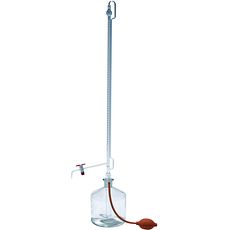 Burettes automatiques PYREX® classe AS, robinet PTFE, graduations blanches