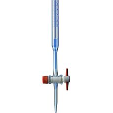 Burettes classe AS robinet droit en PTFE