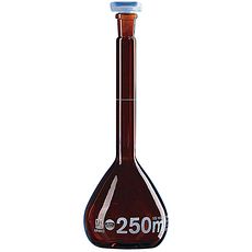 Fioles jaugées classe A en verre ambré bouchon en PP