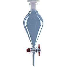 Ampoules forme poire robinet en PTFE DURAN®