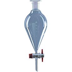 Ampoules graduées forme poire robinet en PTFE DURAN®