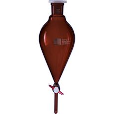 Ampoules ambrées forme poire robinet en PTFE DURAN®