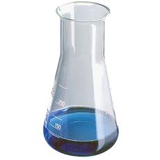 Fioles erlenmeyers col large en verre borosilicaté