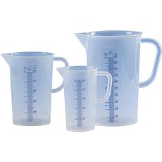 Carafes coniques en PP graduations moulées et imprimées