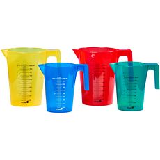 Carafes colorées graduées en PP graduations moulées
