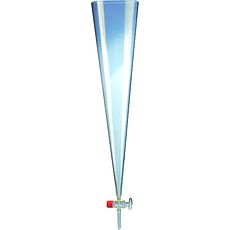 Cônes d'Imhoff en verre avec robinet trait à 1000 ml