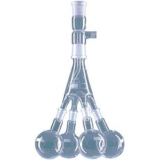 Récepteurs de distillation droits, selon Bredt