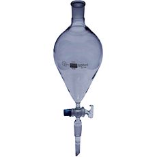 Ampoules forme poire robinet en verre, tube d'écoulement rodé , PYREX®