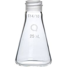 Erlenmeyers fileté 14/10 en verre borosilicaté