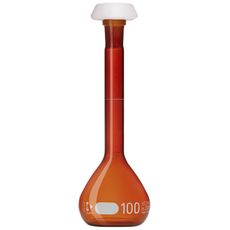 Fioles jaugées, classe A verre ambré, avec certificat de lot