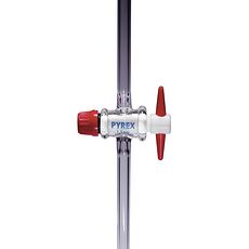 Robinets clé PTFE voie droite, PYREX®
