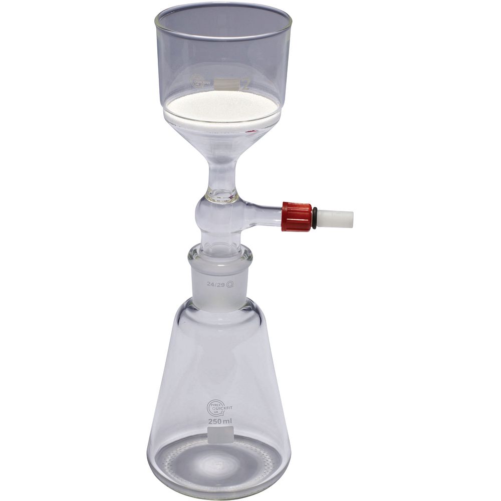 Entonnoirs de Büchner filtrants avec tige rodée et prise de vide , PYREX®
